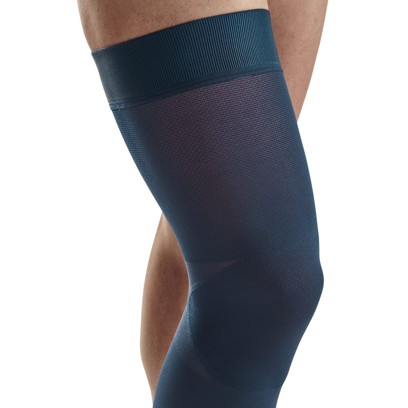 Light Support Knee Sleeve, Blue-Light, Front Detail View