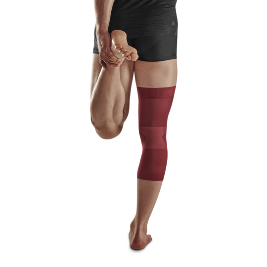 Light Support Knee Sleeve, Red-Light, Back View Model