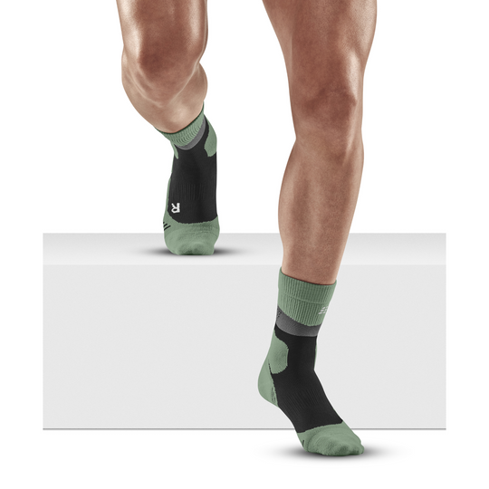 Πεζοπορία Max Cushion Κάλτσες Συμπίεσης Μεσαίας Κοπής, Ανδρικές, Γκρι/Μέντα
