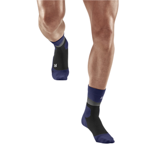 Hiking Max Cushion Mid Cut Compression Socks, Men, Grey/Purple