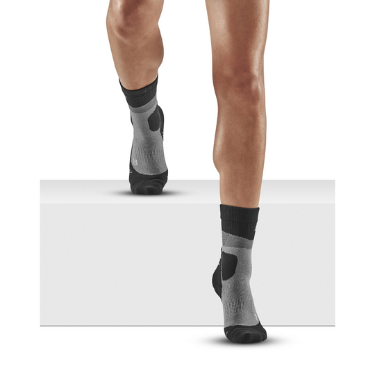Πεζοπορία Max Cushion Κάλτσες Συμπίεσης Μεσαίας Κοπής, Γυναικείες, Γκρι/Μαύρες