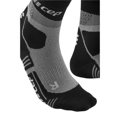 Hiking Max Cushion Mid Cut Compression Socks, Women, Grey/Black, Foot Details