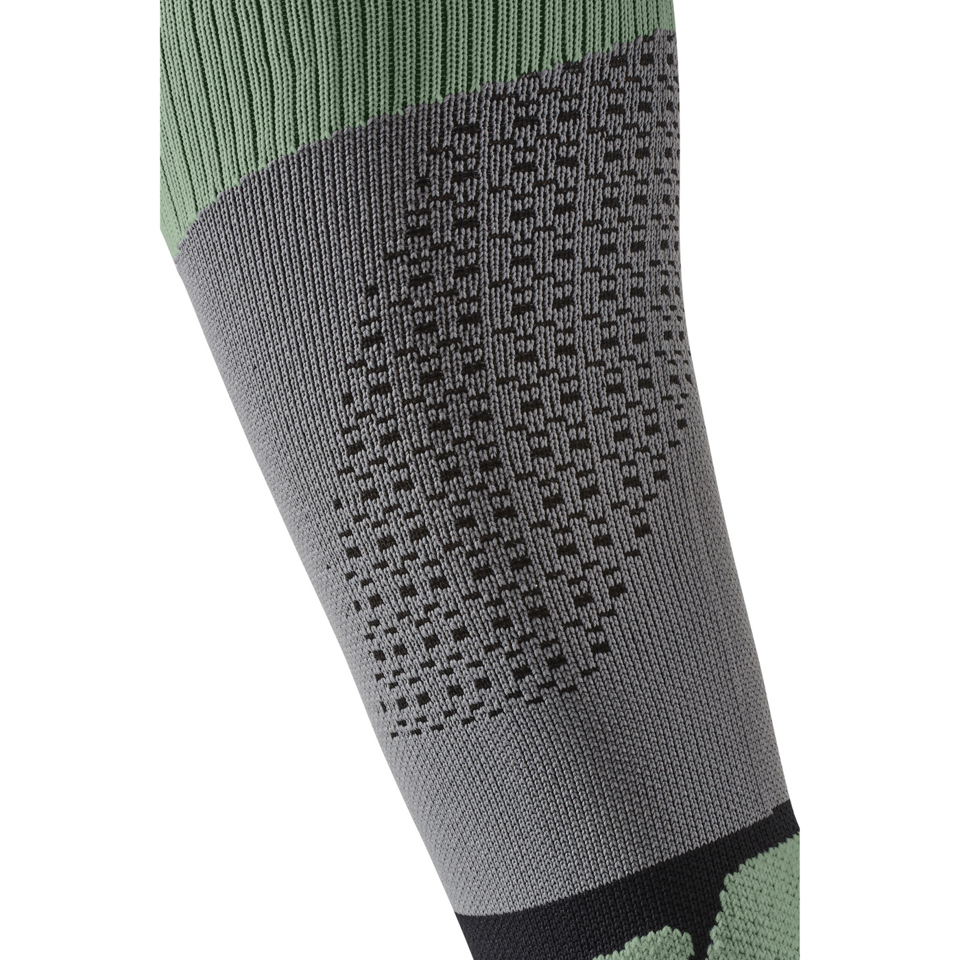 Hiking Max Cushion Tall Compression Socks, Men, Grey/Mint, Sock Details
