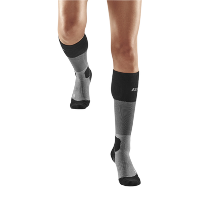 Hiking Max Cushion Tall Compression Socks, Women, Grey/Black