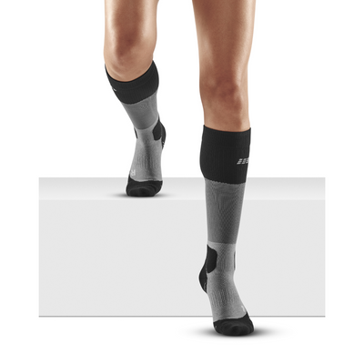 Hiking Max Cushion Tall Compression Socks, Women, Grey/Black