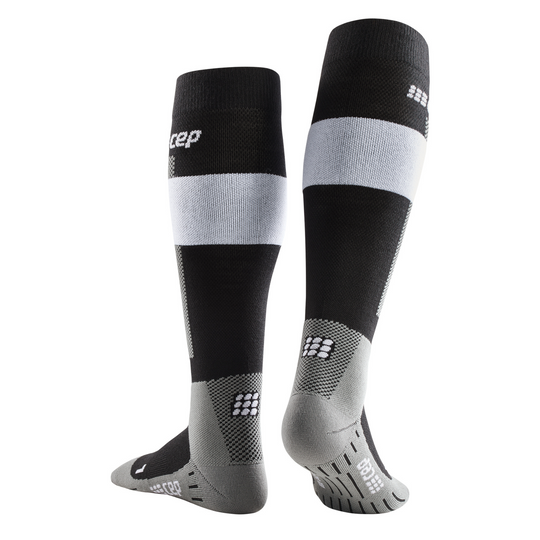 Ski Merino Tall Compression Socks, Men, Grey Merino, Back View