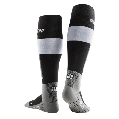 Ski Merino Tall Compression Socks, Men, Grey Merino, Back View