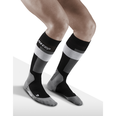 Ski Merino Tall Compression Socks, Men, Grey Merino