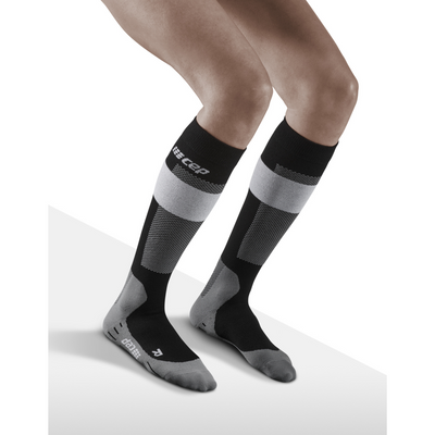Ski Merino Tall Compression Socks, Women, Grey Merino