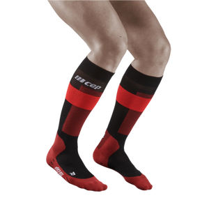 Ski Merino Tall Compression Socks, Men, Red Merino