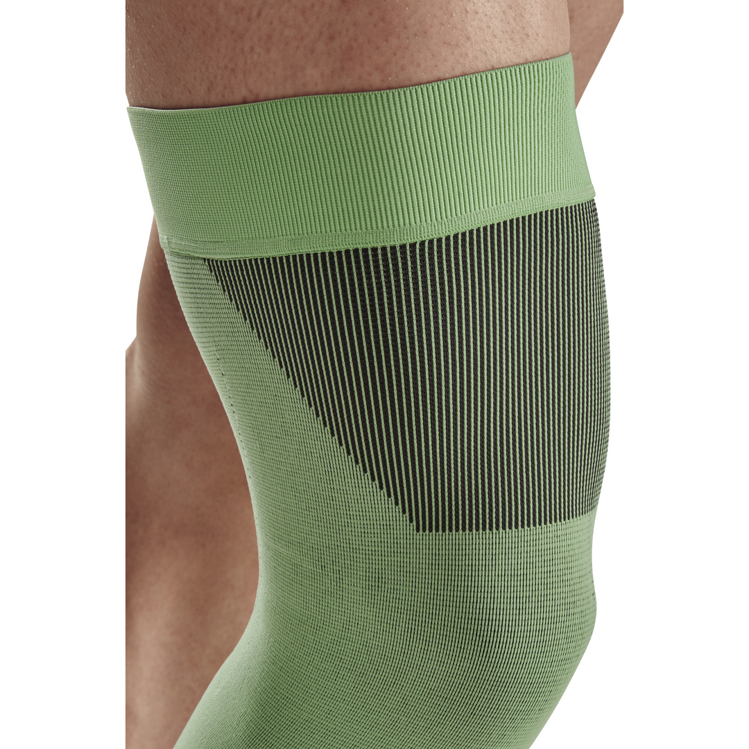 Mid Support Knee Sleeve, Green-Mid, Front View Detail