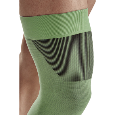 Mid Support Knee Sleeve, Green-Mid, Front View Detail