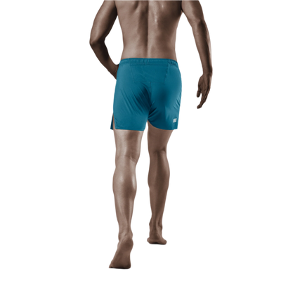 Race Loose Fit Shorts, Men, Black, Petrol, Back-View Model