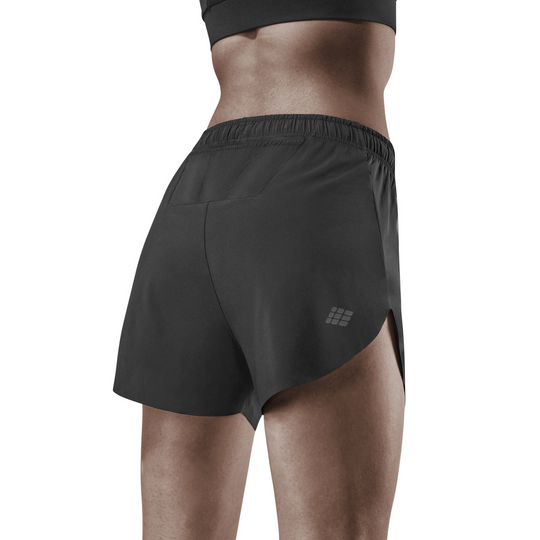 Race Loose Fit Shorts, Women, Black, Back Alternate View