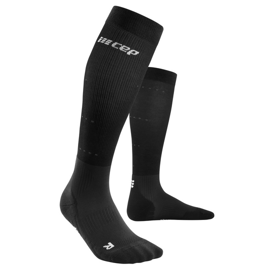 Infrared Recovery Compression Socks, Women, Black/Black, Front View