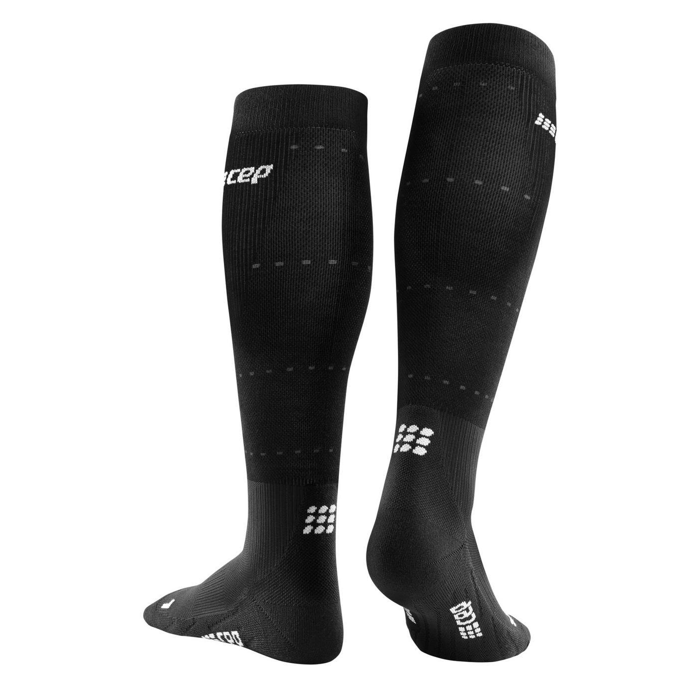 Infrared Recovery Compression Socks, Men, Black/Black, Back View