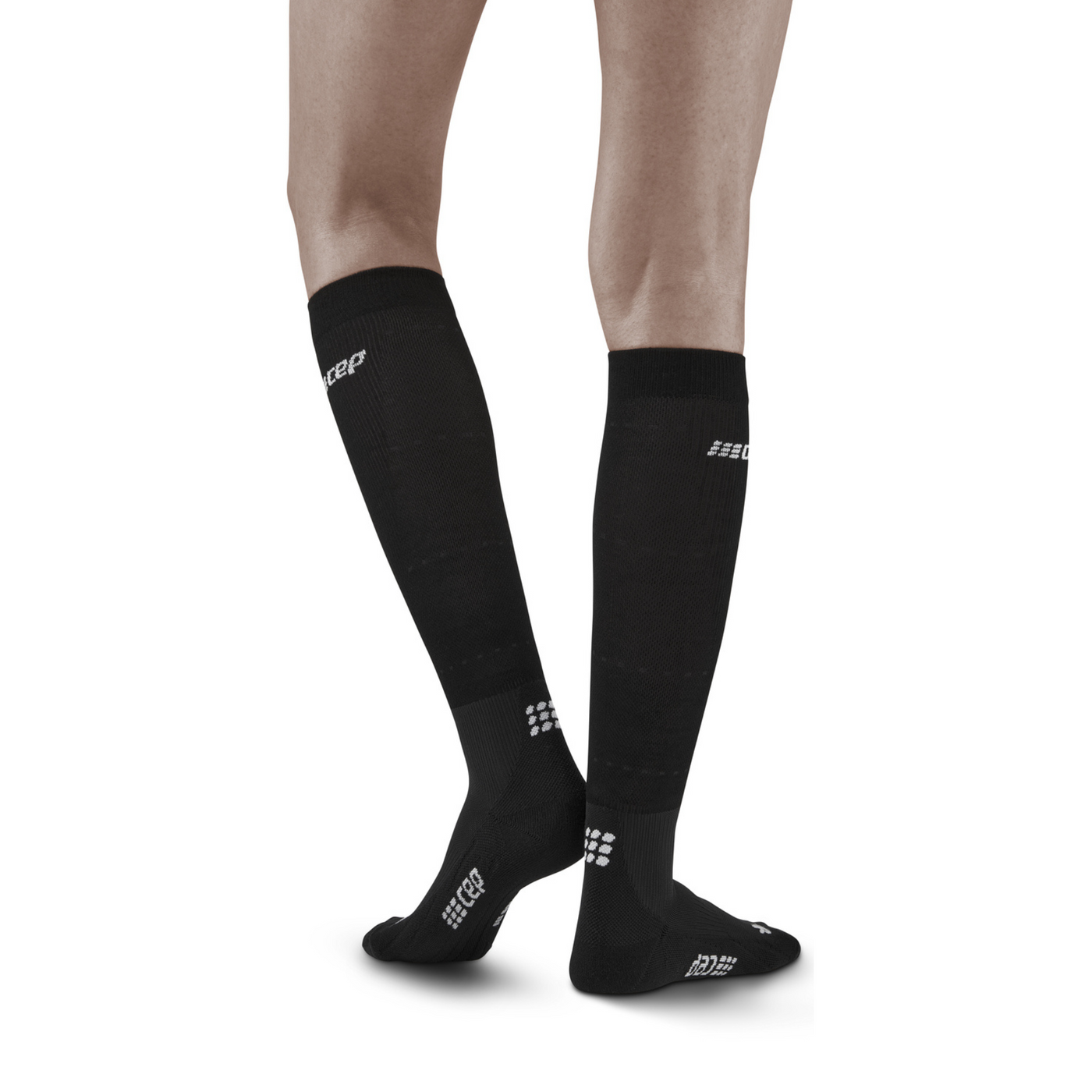 Infrared Recovery Compression Socks, Women, Black/Black, Back View Model