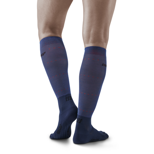 Infrared Recovery Compression Socks, Men, Midnight Blue, Back View Model