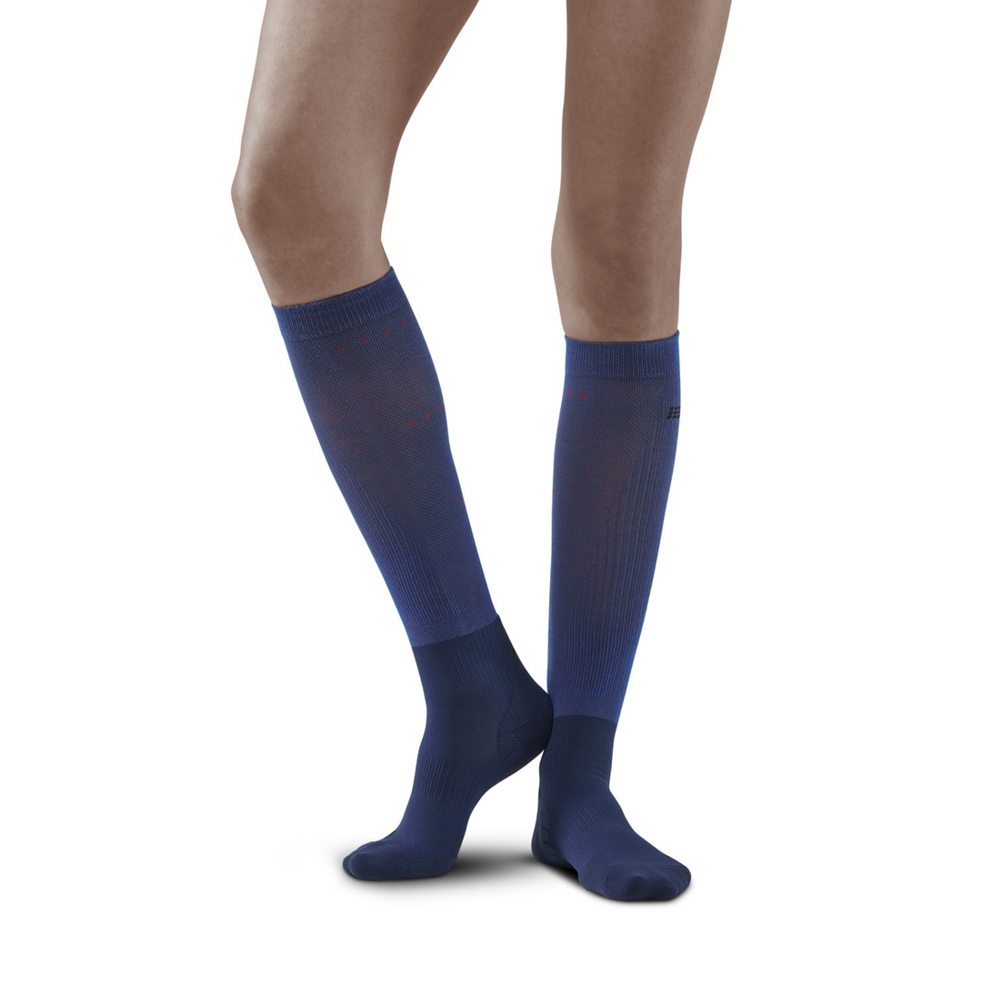 Calcetines de compresión de recuperación por infrarrojos, mujer, azul medianoche