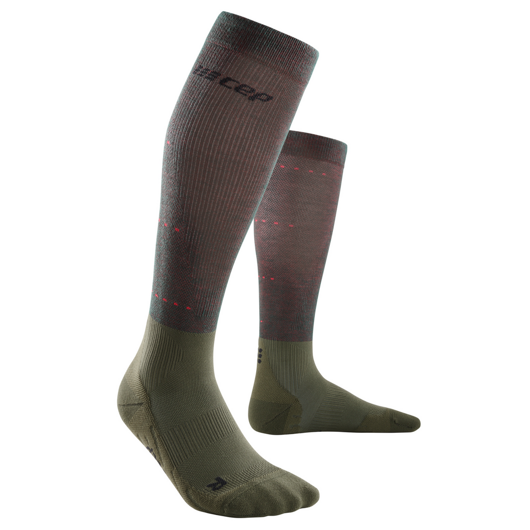 Infrared Recovery Compression Socks, Women, Forest Night, Front View