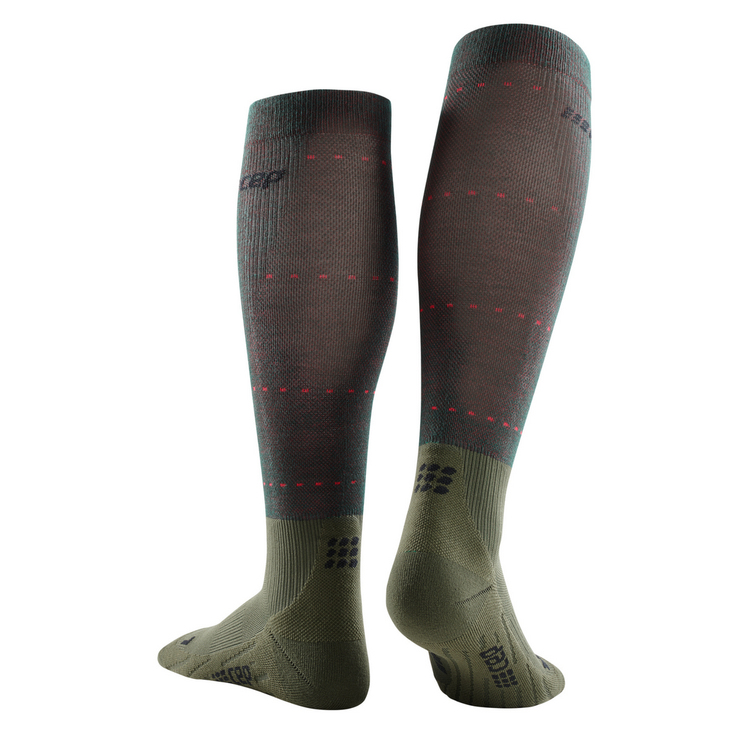 Infrared Recovery Compression Socks, Men, Forest Night, Back View