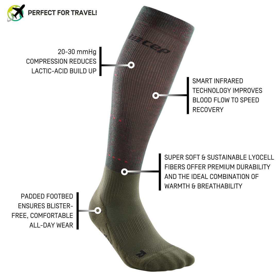 Infrared Recovery Compression Socks, Men, Forest Night, Details