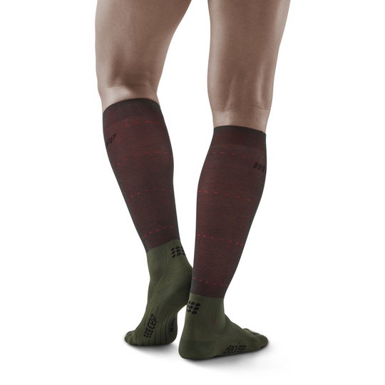 Infrared Recovery Compression Socks, Men, Forest Night, Back View Model