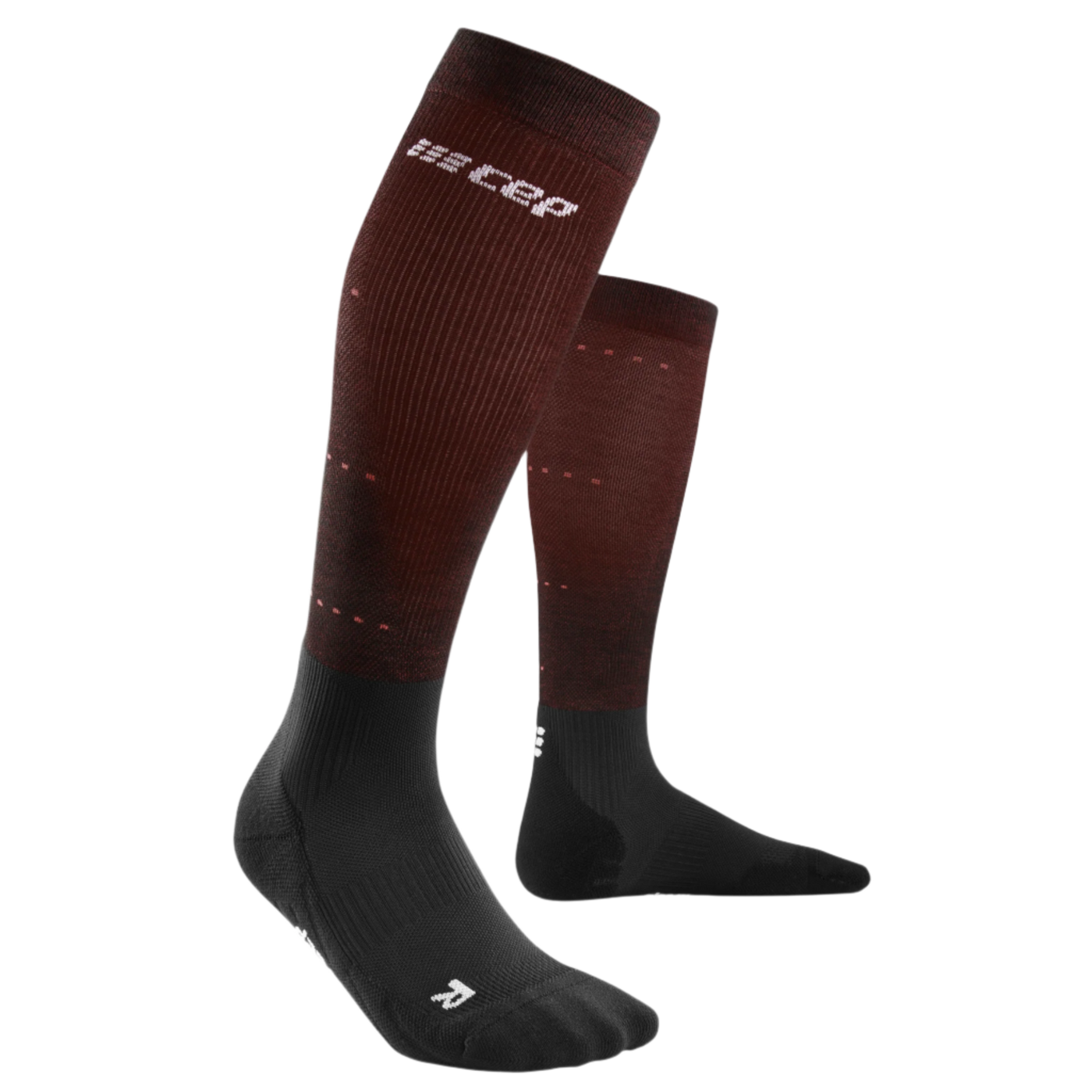 Infrared Recovery Compression Socks, Women, Black/Red, Front View