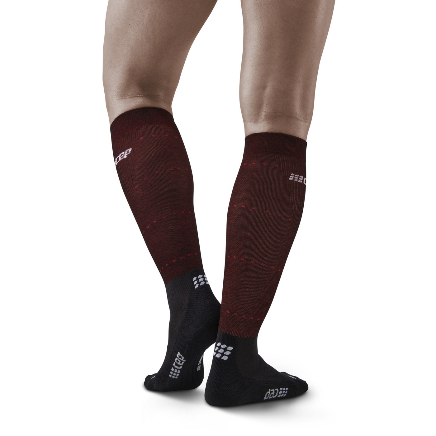 Infrared Recovery Compression Socks, Men, Black/Red, Back View Model