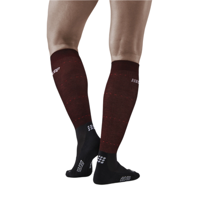 Infrared Recovery Compression Socks, Men, Black/Red, Back View Model