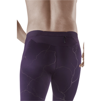 Reflective Tights, Men, Purple, Close-up Back Detail