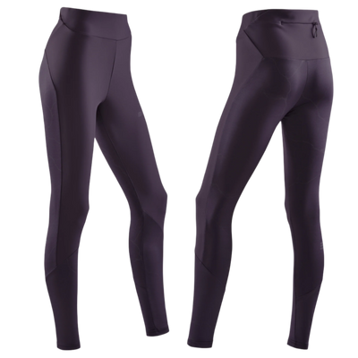 Reflective Tights, Women, Purple, Full View