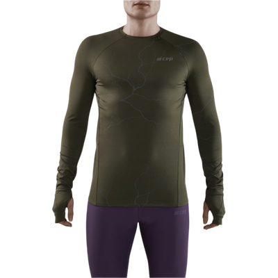Reflective Long Sleeve Shirt, Men, Dark Green