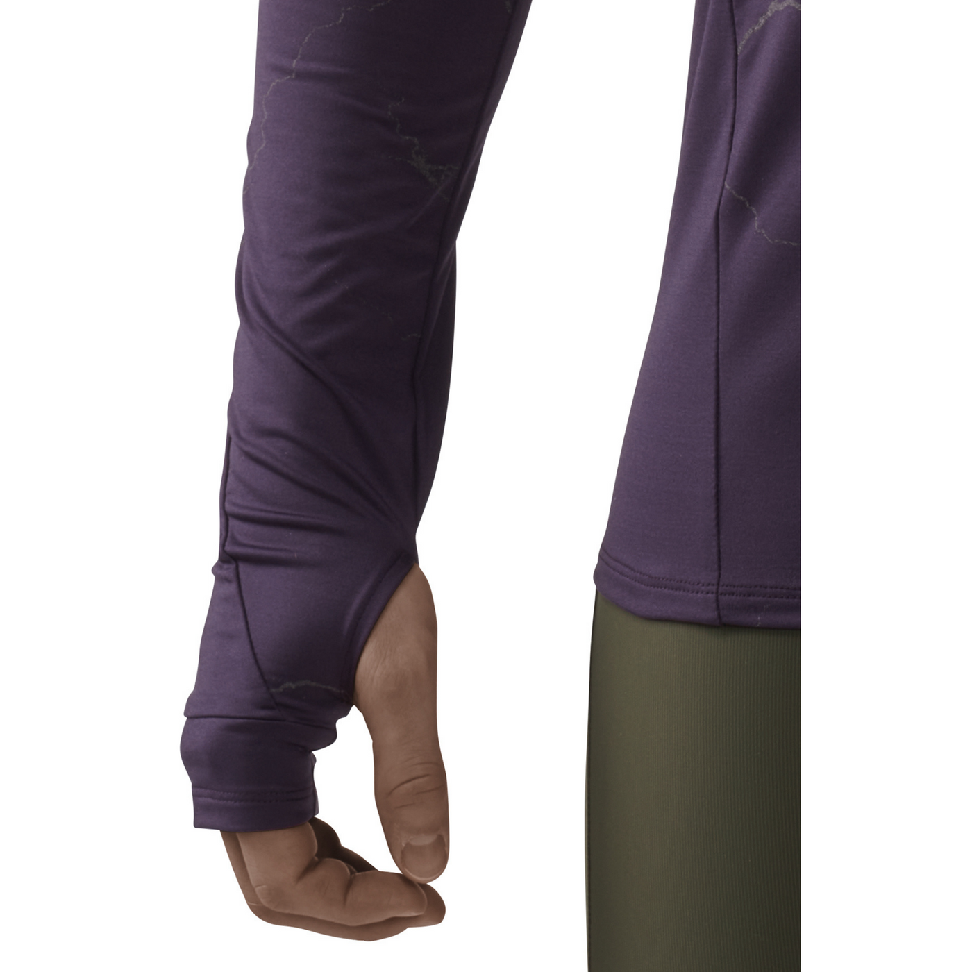 Reflective Long Sleeve Shirt, Men, Purple, Sleeve Detail