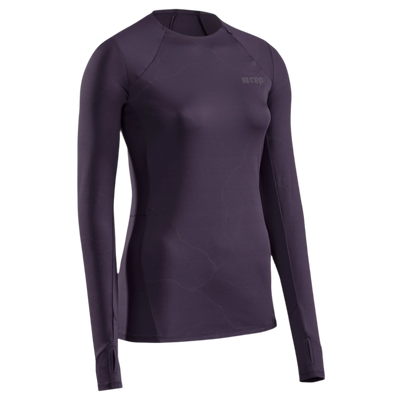 Reflective Long Sleeve Shirt, Women, Purple, Front View