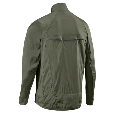 Reflective Windbreaker, Men, Dark Green, Back View