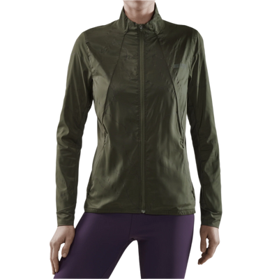 Reflective Windbreaker, Women, Dark Green