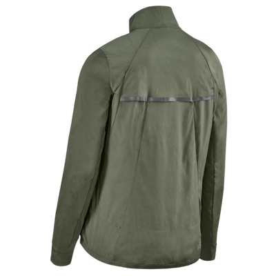 Reflective Windbreaker, Women, Dark Green, Back View