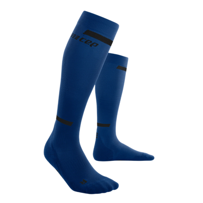 The Run Compression Tall Socks 4.0, Men, Blue/Black, Front View