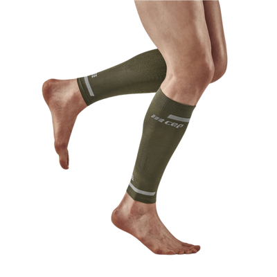 The Run Compression Calf Sleeves 4.0, Men, Olive