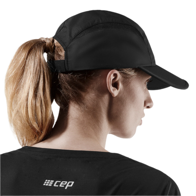 Run Cap, Black, Side Alternate View Model, Women