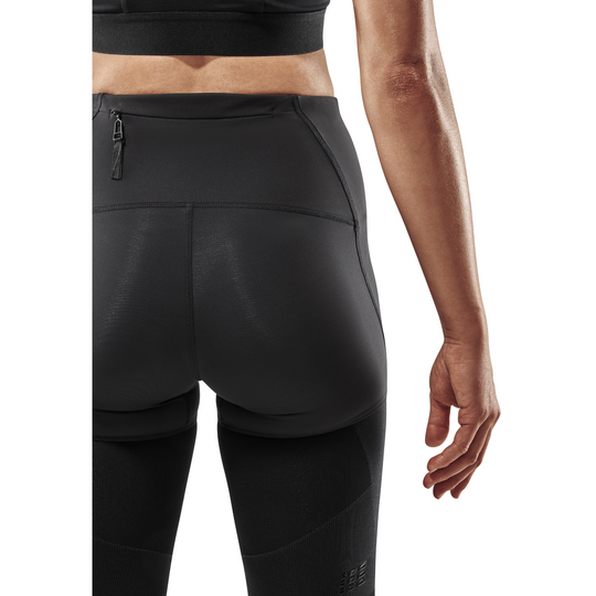 Shorts de corrida de compressão 4.0, mulheres, detalhes nas costas