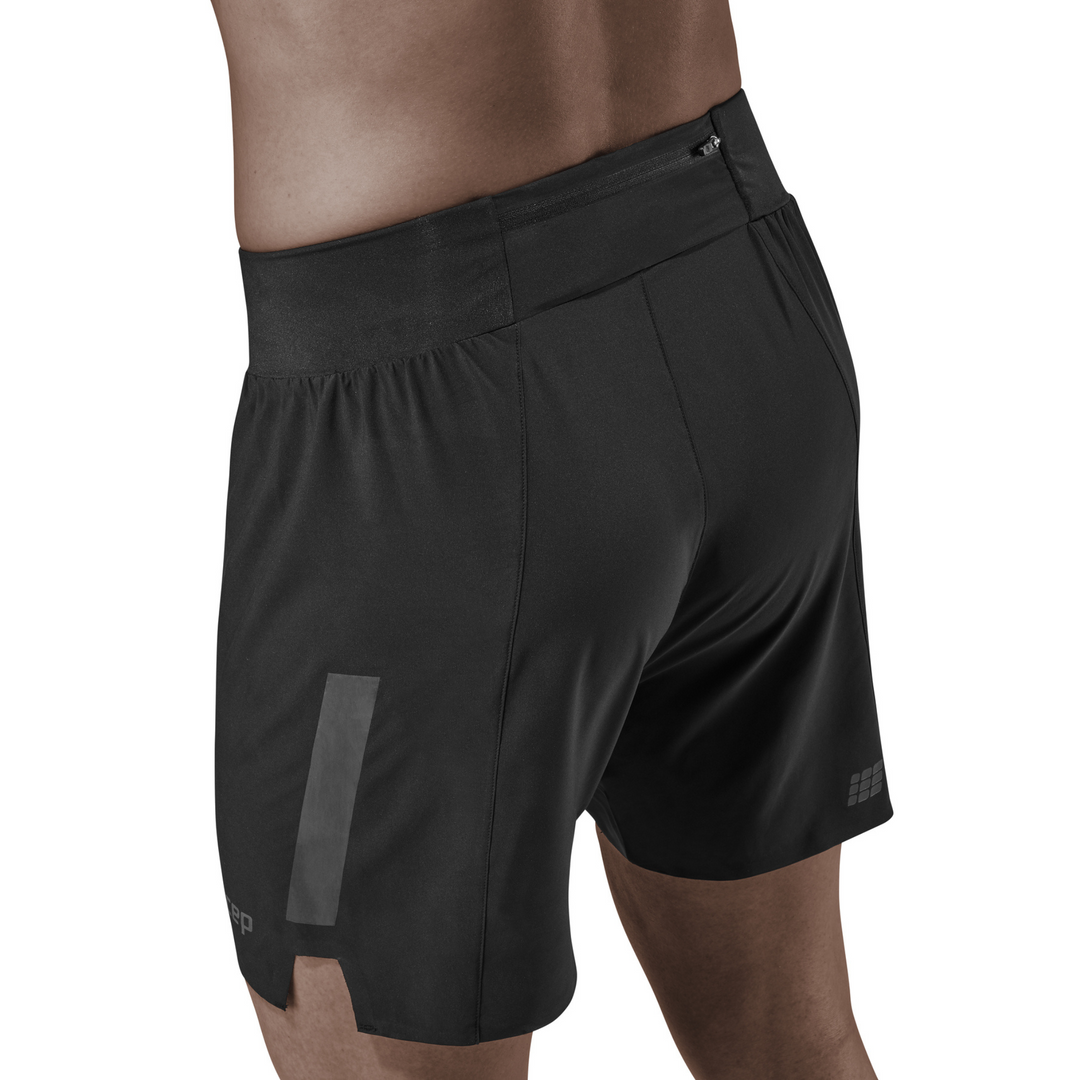 Run Loose Fit Shorts, Men, Black, Back Detail