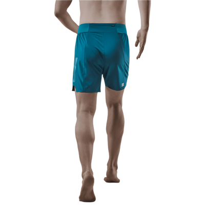 Run Loose Fit Shorts, Men, Petrol, Back View Model