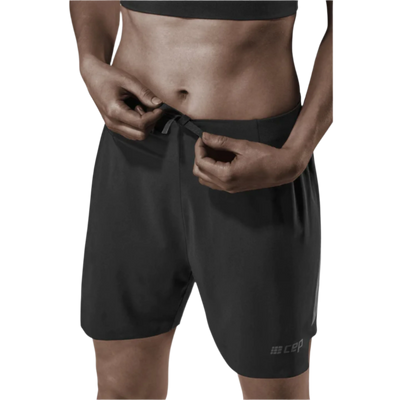 Run Loose Fit Shorts, Women, Black, Front Detail