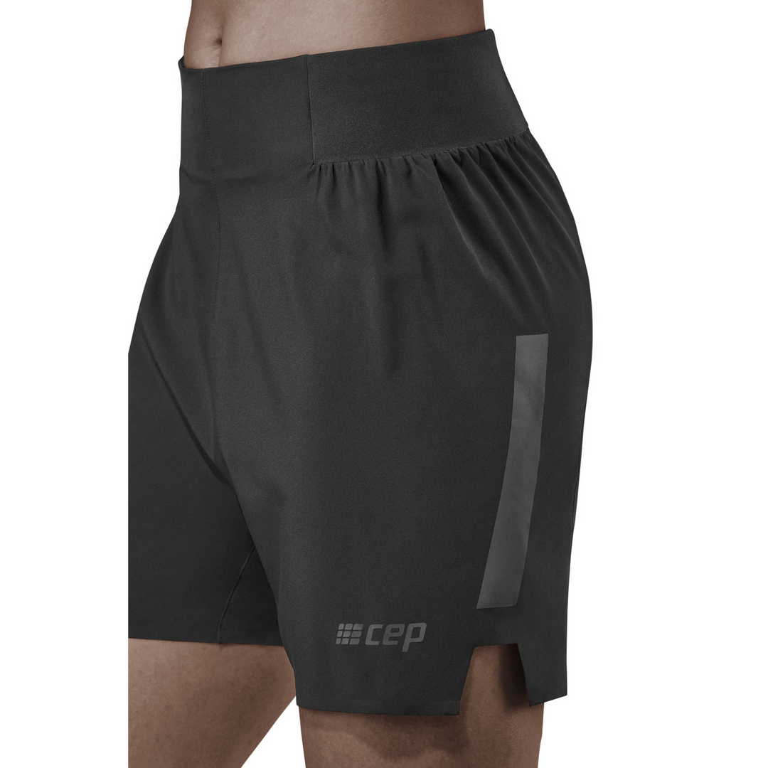 Run Loose Fit Shorts, Women, Black, Side View Model