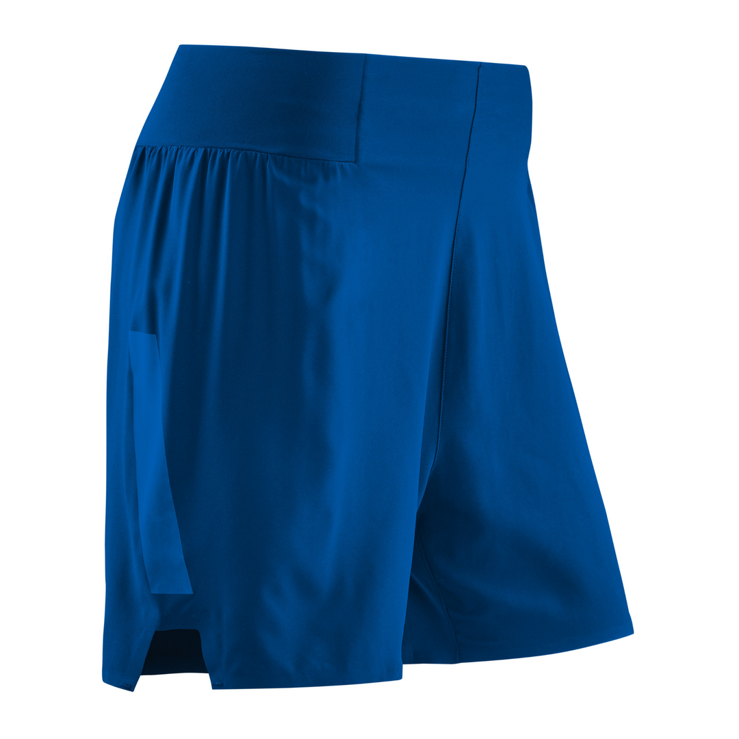 Run Loose Fit Shorts, Women, Blue, Front View