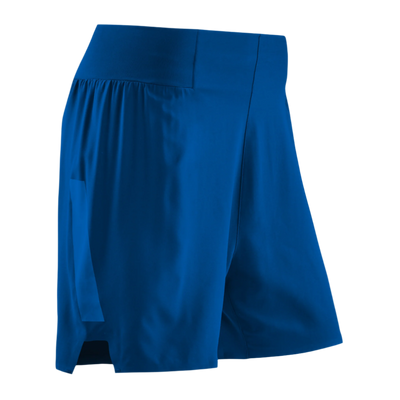 Run Loose Fit Shorts, Women, Blue, Front View