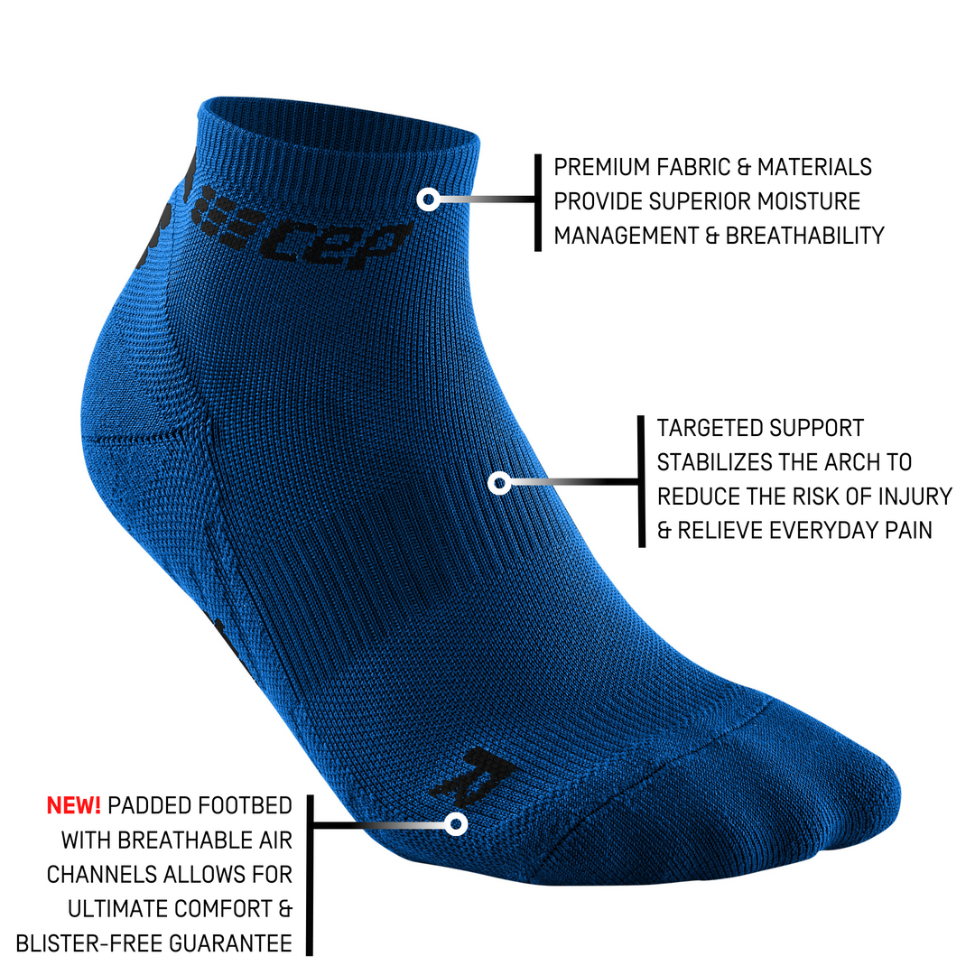 The Run Low Cut Socks 4.0, Men, Blue, Detail