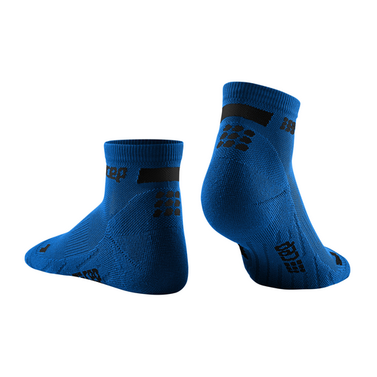 The run calcetines bajos 4.0, mujer, azul, vista trasera